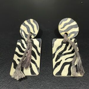 ZEBRA Print Dangling Earrings